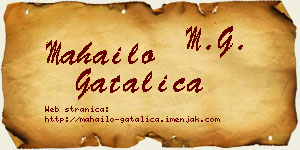 Mahailo Gatalica vizit kartica